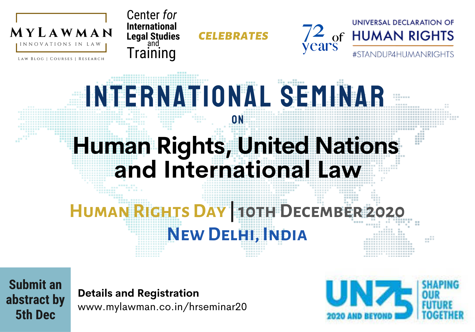 [Call for Paper] International Seminar on Human Rights & International Law on Human Rights Day (10 Dec) by MyLawman [Submit Abstract by 5 Dec]