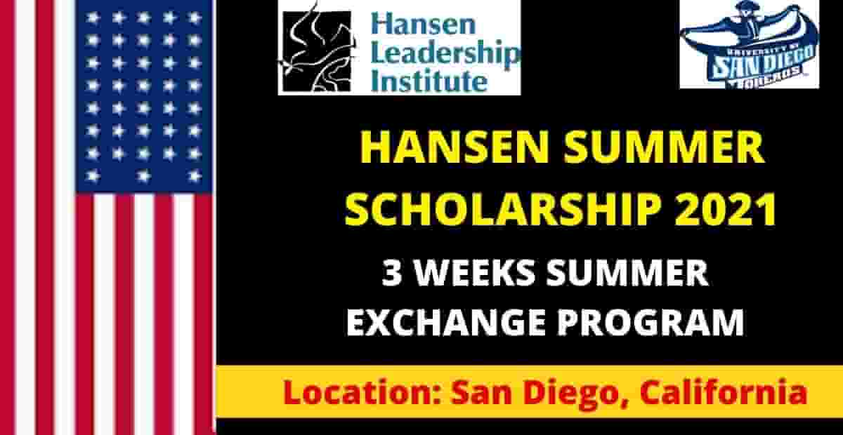 Hansen Scholarships In USA – Fully Funded Summer Exchange Program 2021