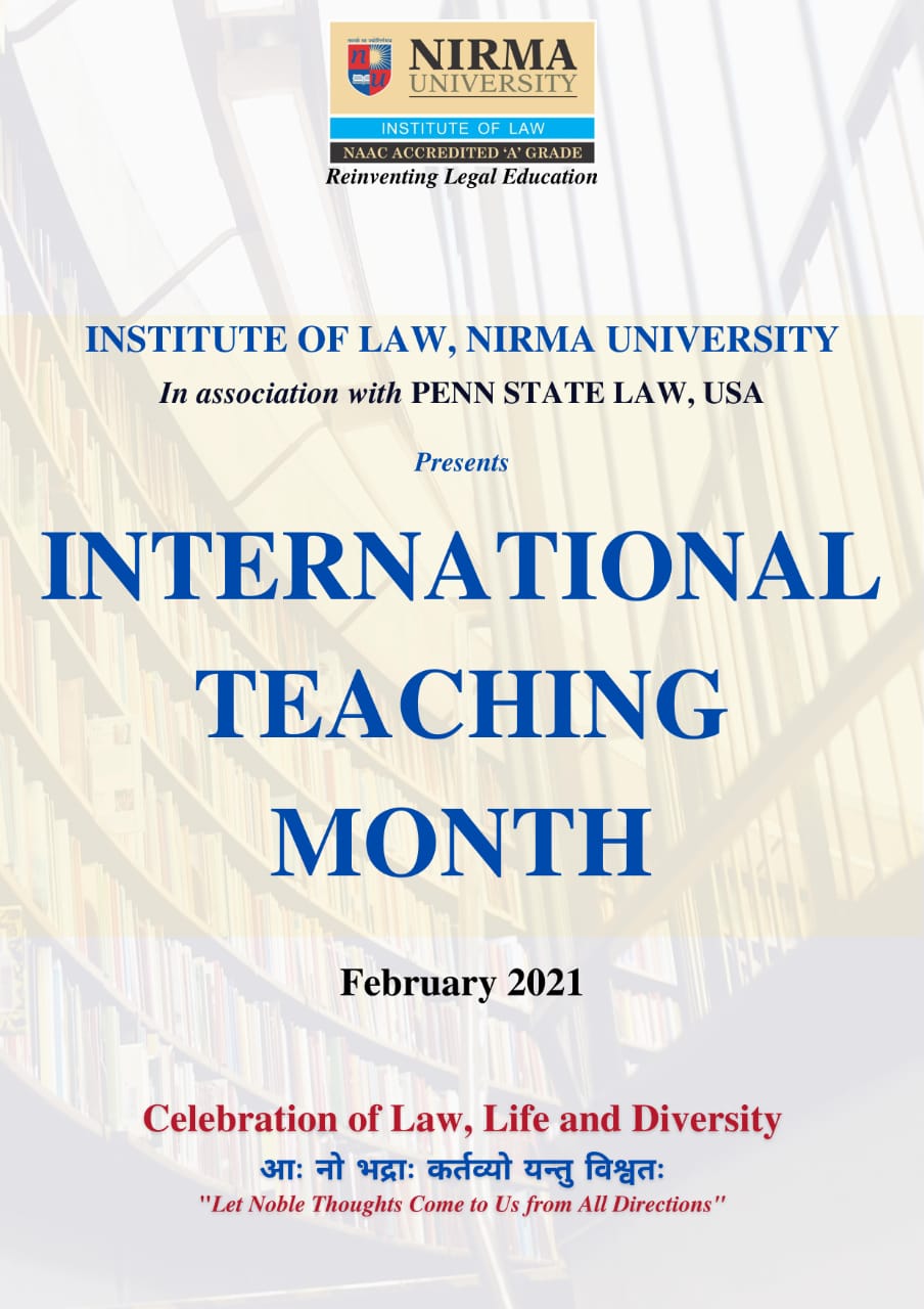 International teaching month by Institute of Law, NIRMA University
