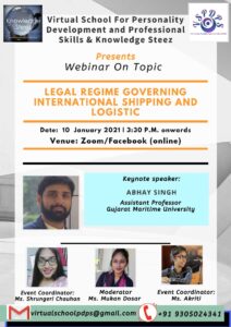 Webinar on “Legal Regime governing International Shipping and Logistic” on 10 January 2021