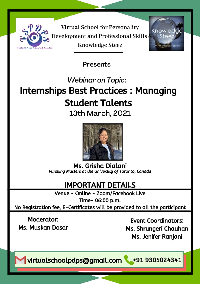 Webinar on the Topic “Internships Best Practices: Managing Student Talents”