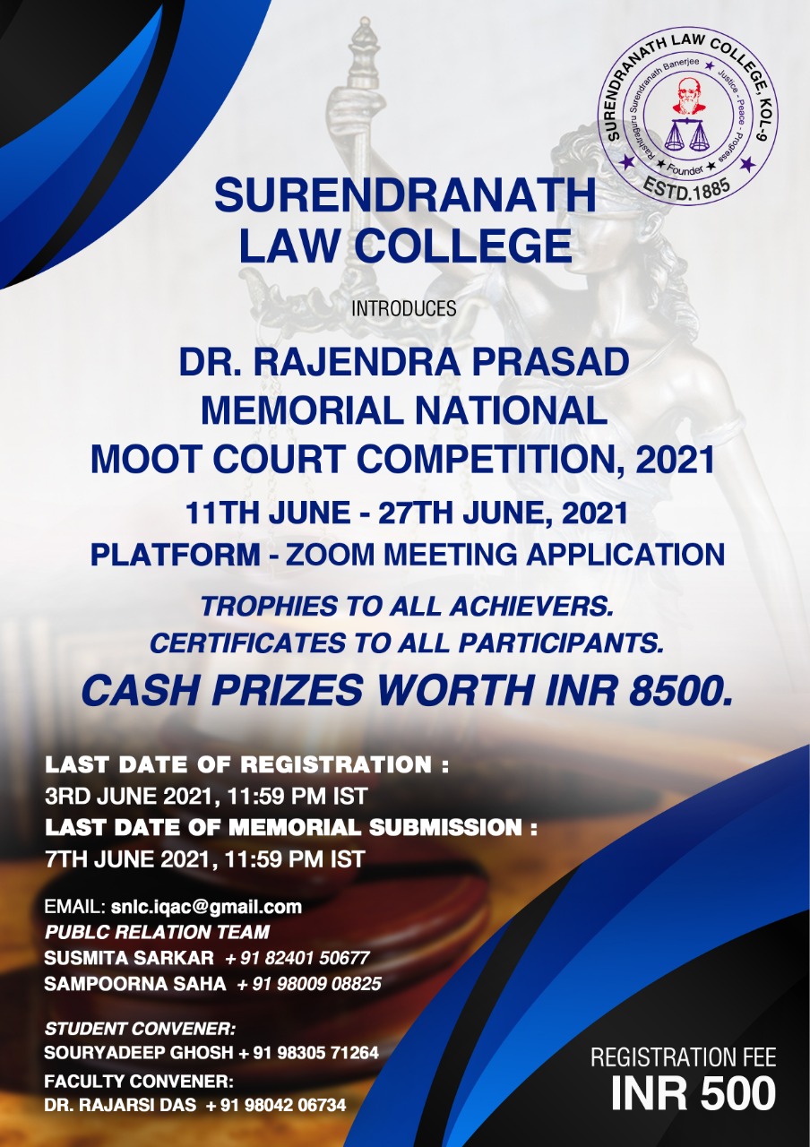 Dr. Rajendra Prasad Memorial National Moot Court : Surendranath Law College