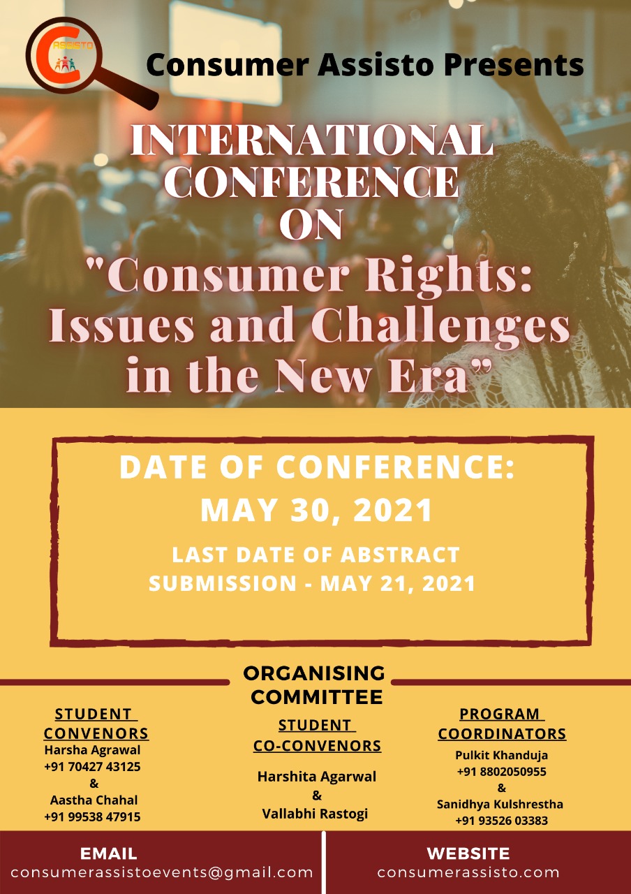 International Conference on “Consumer Rights: Issues and Challenge in the…