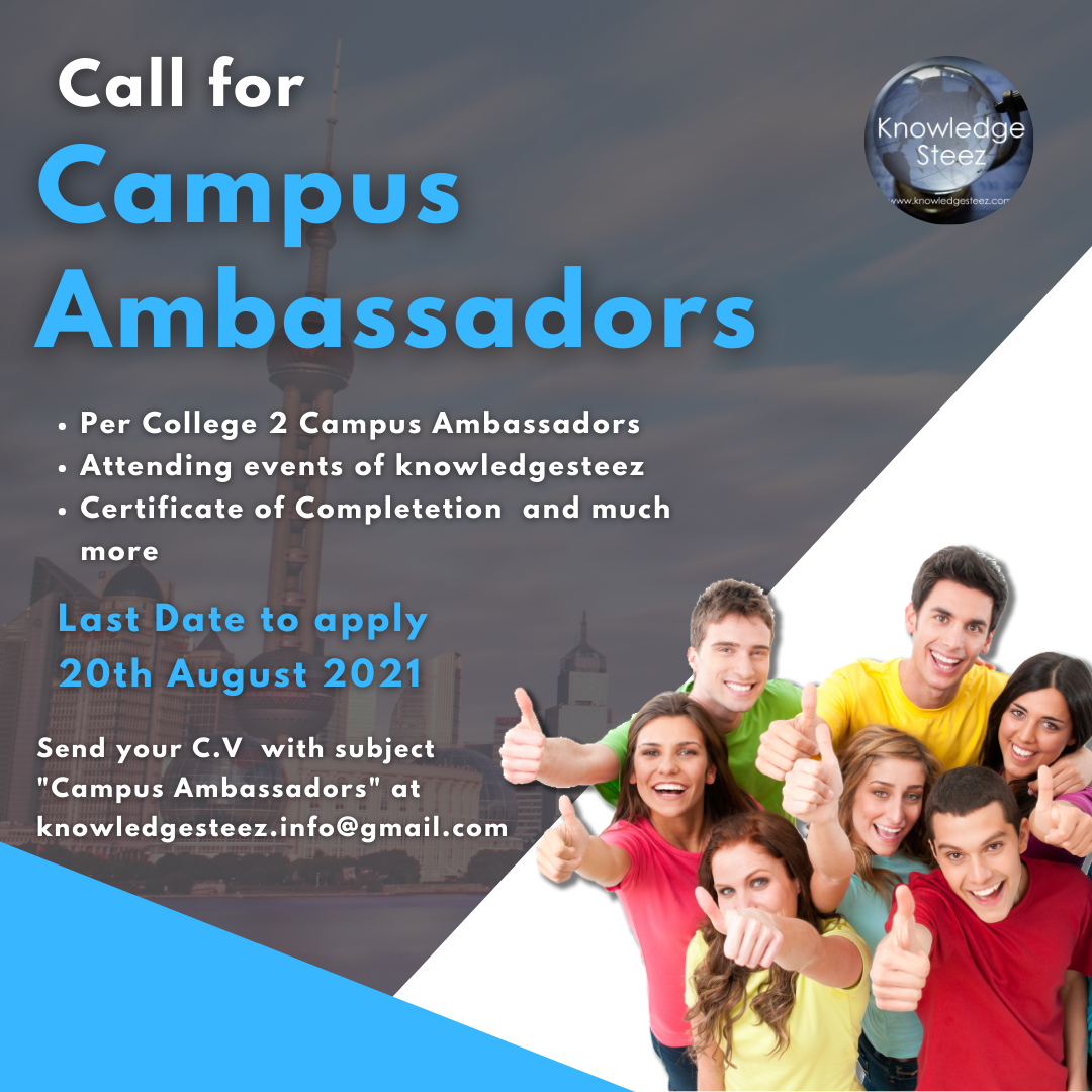 CALL FOR CAMPUS AMBASSADOR: KNOWLEDGE STEEZ
