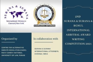 2nd Surana & Surana & RGNUL International Arbitral Award Writing Competition 2021 [Submit by Sep 20]
