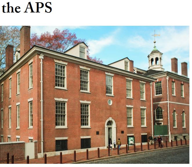 John Hope Franklin Dissertation Fellowship @ American Philosophical Society (APS)