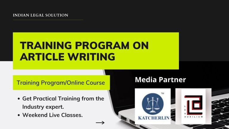 Legal Article Writing Training Program with Money Back Guarantee.