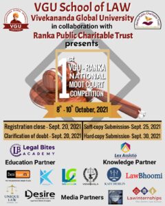 1st VGU RANKA NATIONAL MOOT COURT COMPETITION- 2021