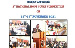 School of Law and Constitutional Studies- 2nd National Moot Court Competition 2021, November 12th-13th, 2021- Register by 30th September 2021