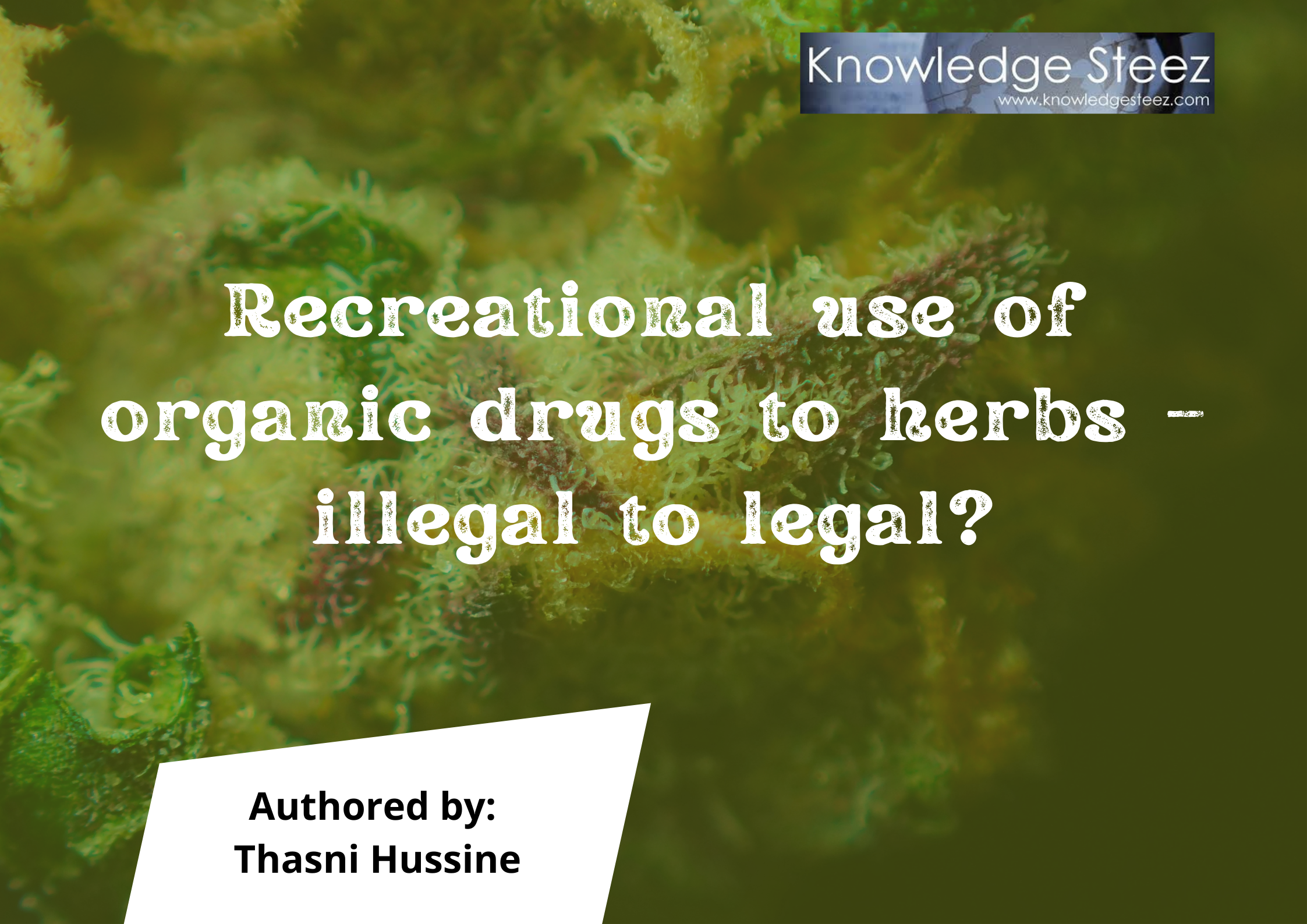 Recreational use of organic drugs to herbs – illegal to legal?