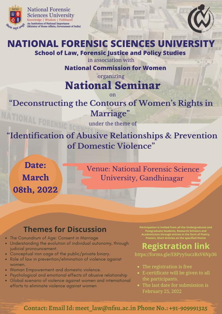 One Day National Seminar on “Deconstructing the Contours of Women’s Rights in Marriage”