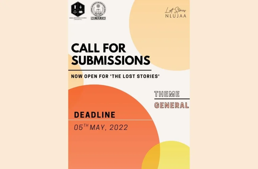 Call for Submission | NLUA literary magazine ‘The Lost Stories’ 