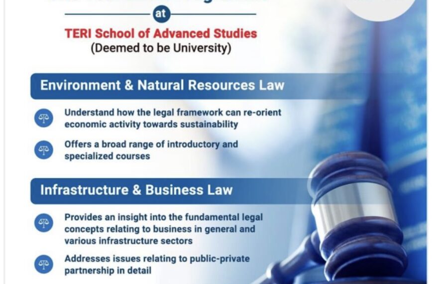 LLM Program at TERI School of Advanced Studies, Delhi: Applications Open