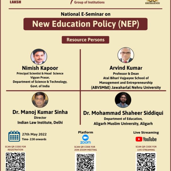 National E-Seminar on “New Education Policy”