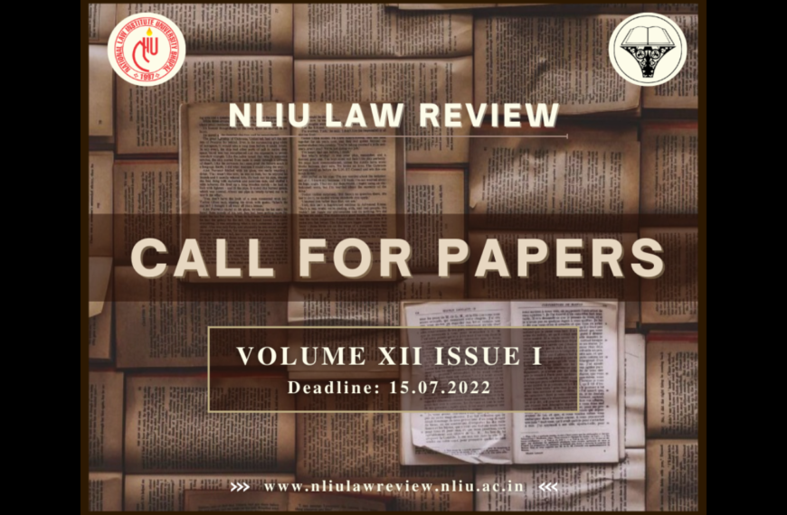 Call for Papers | NLIU Law Review, Volume XII Issue I 