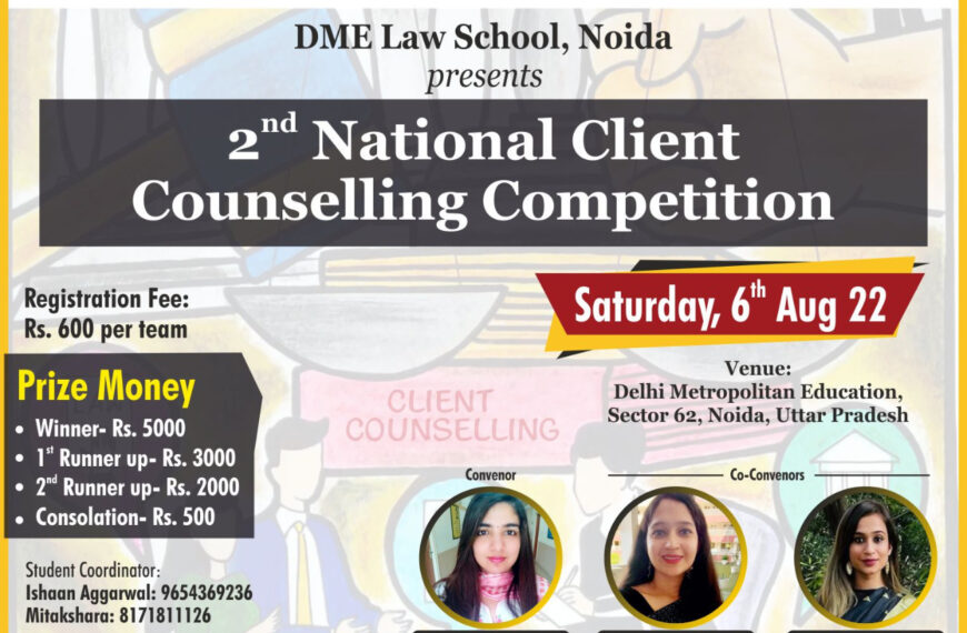 2nd edition of the National Client Counselling Competition by DME Law School