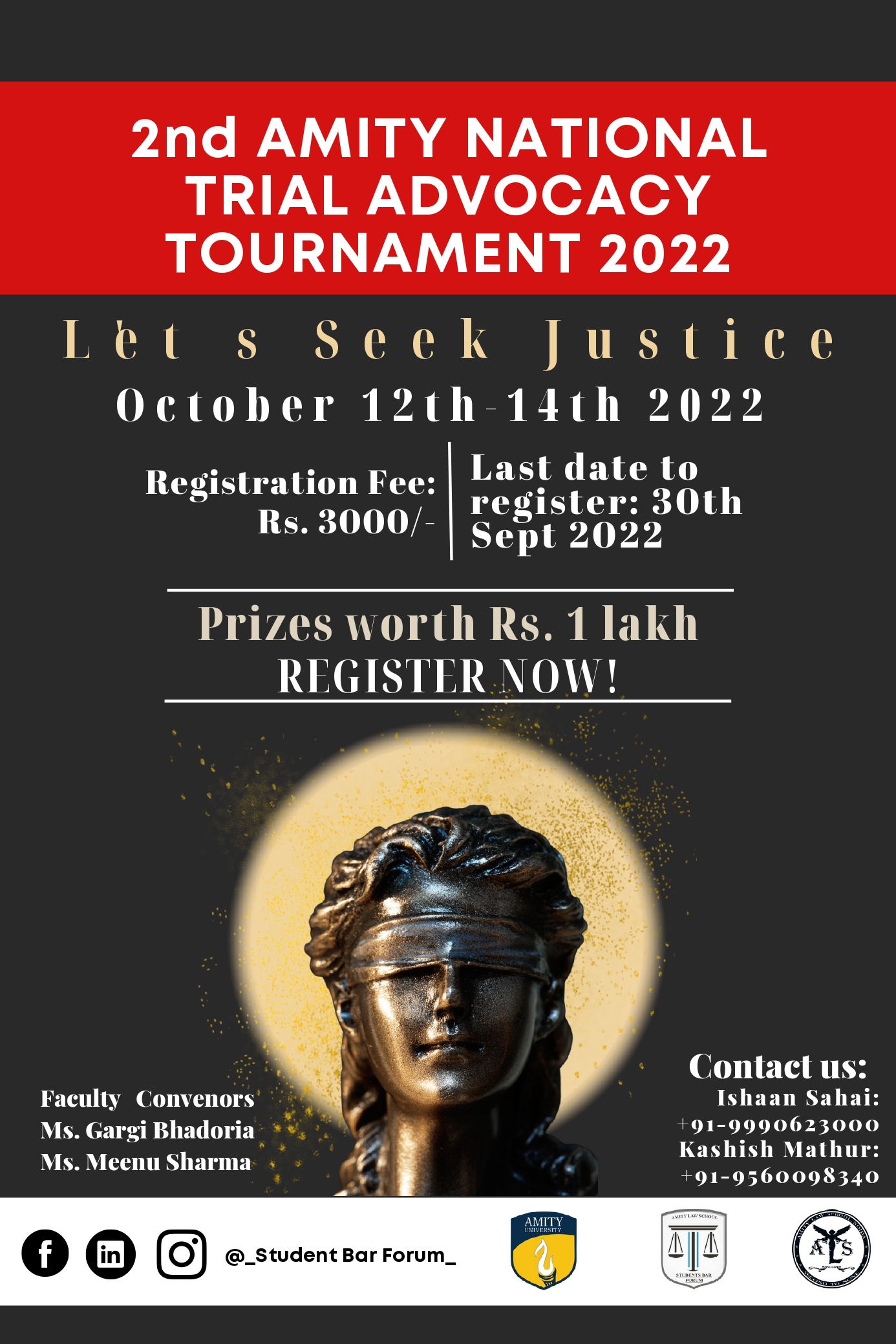 2nd Amity National Trial Advocacy Tournament, 2022 [12-14 October]