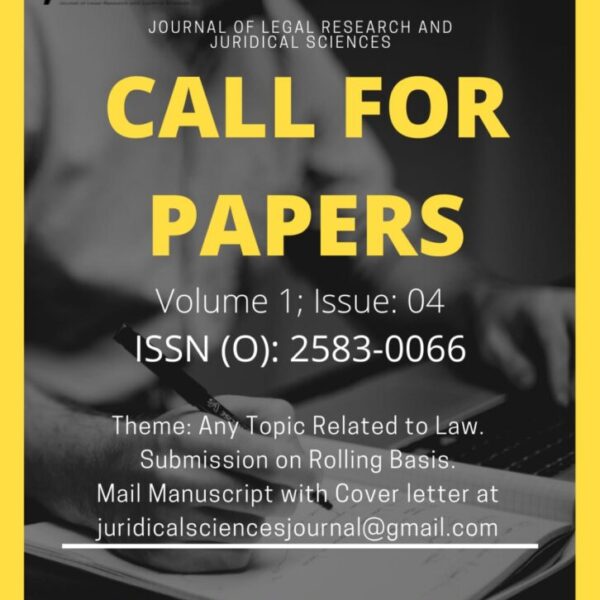 Call for papers: JOURNAL OF LEGAL RESEARCH AND JURIDICAL SCIENCES