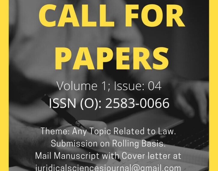 Call for papers: JOURNAL OF LEGAL RESEARCH AND JURIDICAL SCIENCES