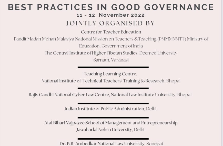 NATIONAL CONFERENCE ONBEST PRACTICES IN GOOD GOVERNANCE 11 – 12,…
