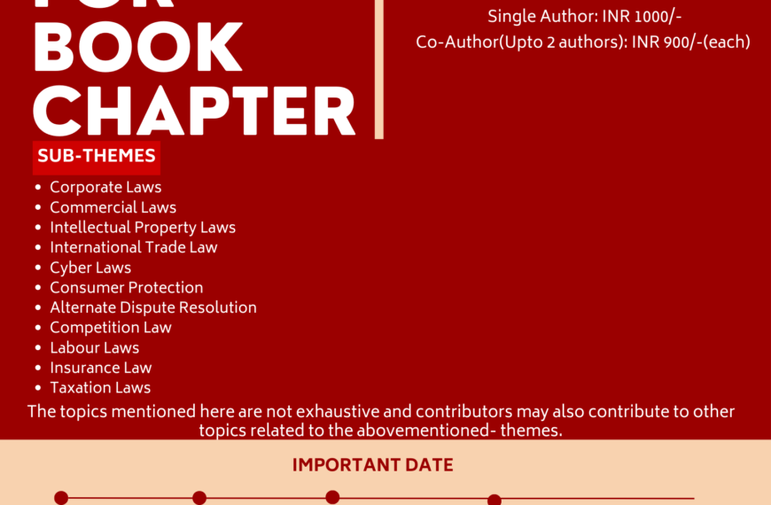 Call for chapter for an edited book on “Corporate and…