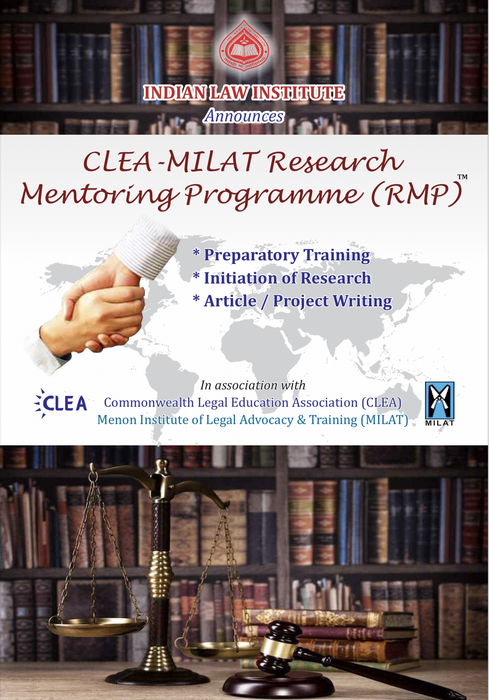 CLEA-MILAT Research Mentoring Programme (RMP) : By Indian Law Institute.