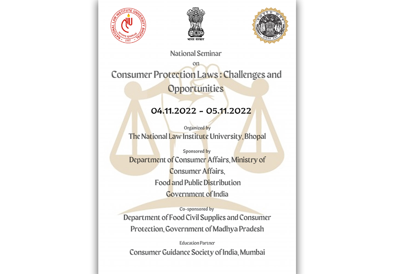 NLIU:National Seminar on Consumer Protection Laws [04-05 November, 2022] 