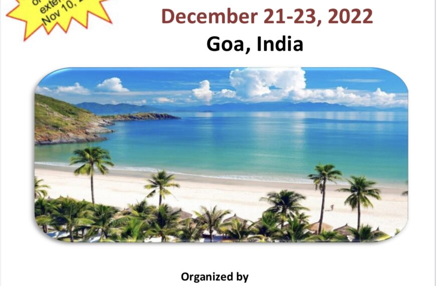 International Conference on Innovation in Technology & Management (December 21-23, 2022) Goa, India