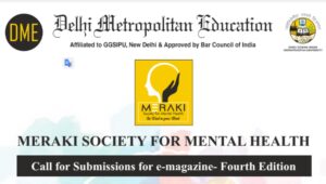 Call For Submissions for the e-Magazine-Fourth Edition by Delhi Metropolitan Education (DME): Submit by Nov 05