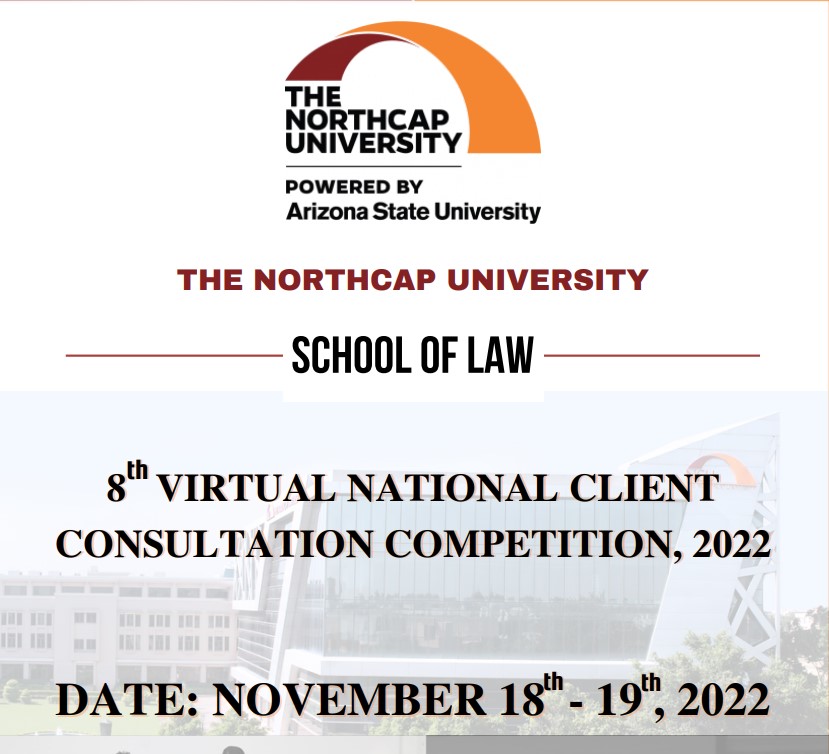 8th Virtual National Client Consultation Competition by NorthCap University: Register by Nov 10! 