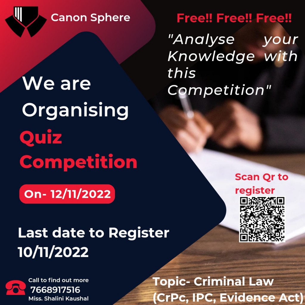 Quiz Competition at The Canon Sphere: Register by Nov 10