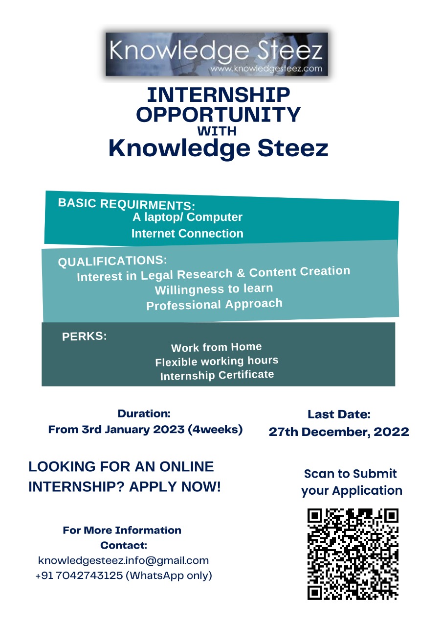 Internship opportunity with Knowledge Steez (Apply Now!)