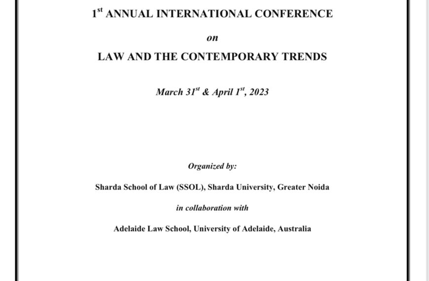 1st ANNUAL INTERNATIONAL CONFERENCE on LAW AND THE CONTEMPORARY TRENDS…