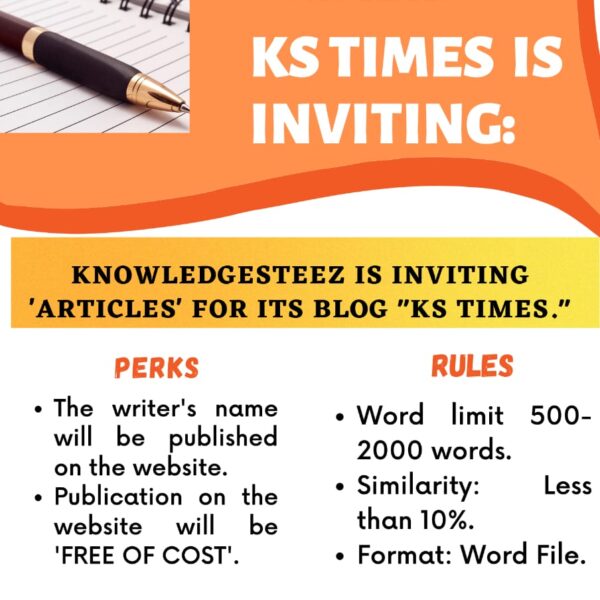 KNOWLEDGESTEEZ IS INVITING ‘ARTICLES’ FOR ITS BLOG “KS TIMES.”