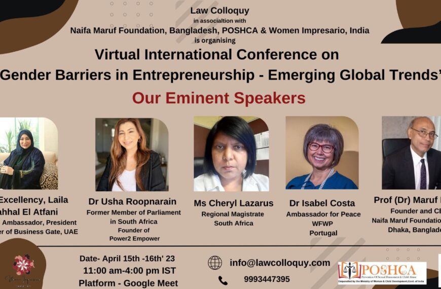 Virtual International Conference on “Gender Barriers in Entrepreneurship: Emerging Global Trends”