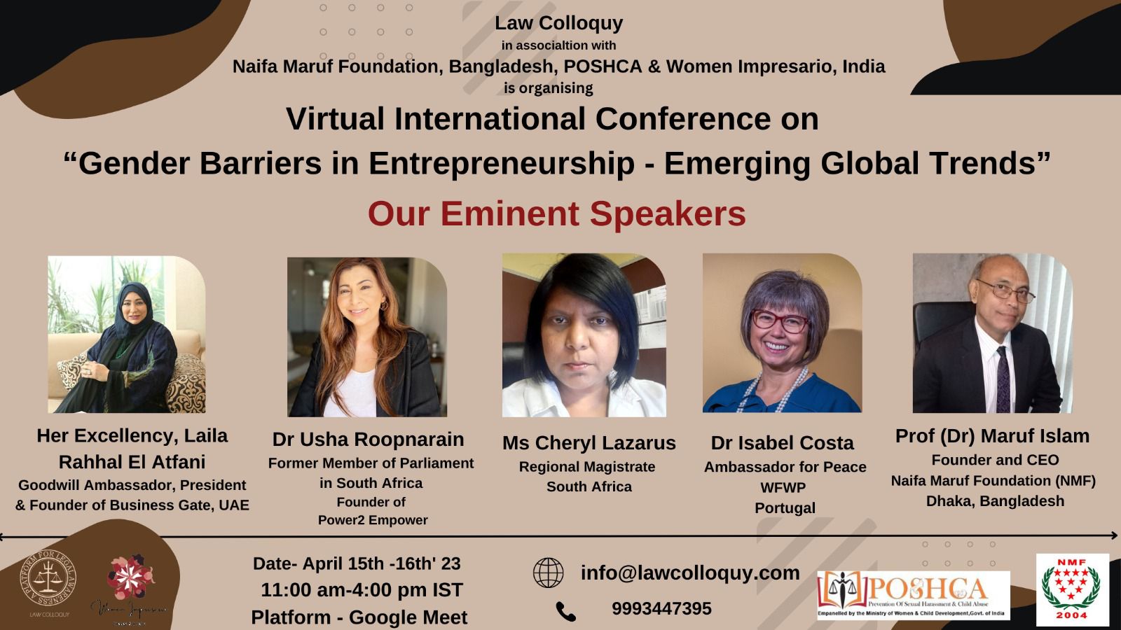 Virtual International Conference on “Gender Barriers in Entrepreneurship: Emerging Global Trends”