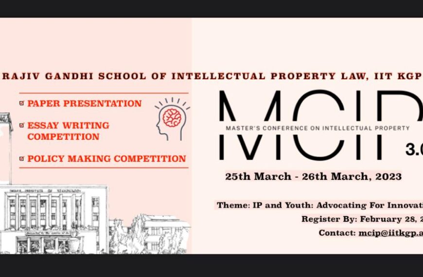 MASTER’S CONFERENCE ON INTELLECTUAL PROPERTY – MCIP 3.0