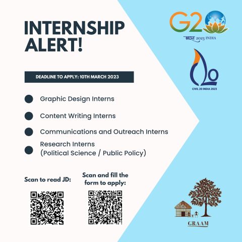 CALL FOR INTERNS : G20 is Accepting applications for a variety of internships