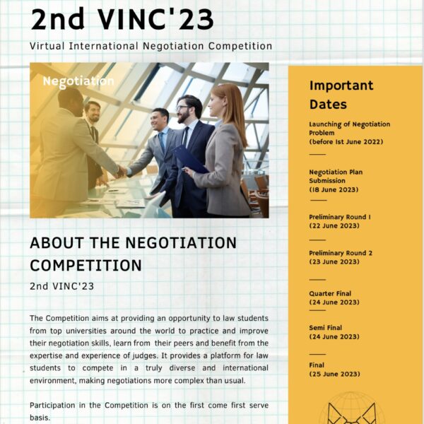 2nd Virtual International Negotiation Competition 2023: By MediateGuru In collaboration With Newcastle University, United Kingdom [22nd-26th June 2023]