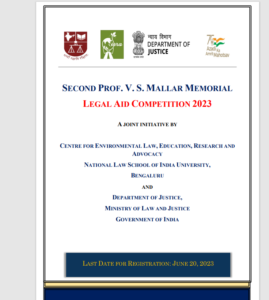 SECOND PROF. V. S. MALLAR MEMORIAL LEGAL AID COMPETITION 2023!