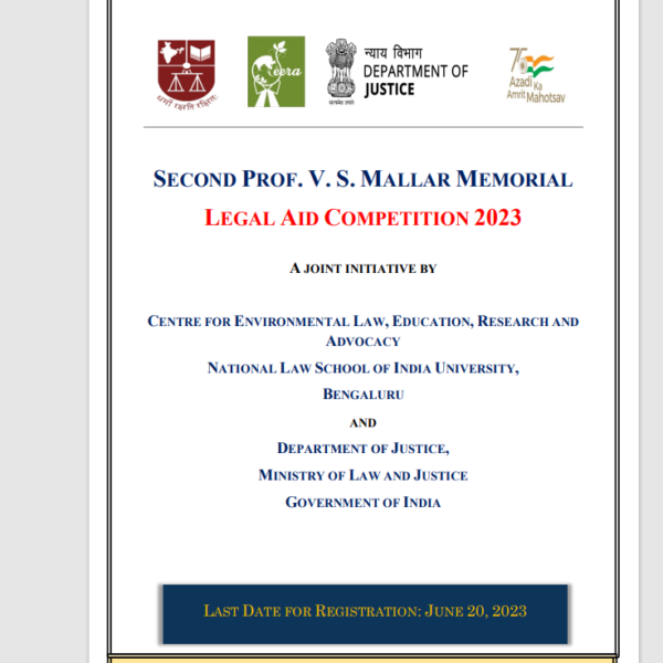 SECOND PROF. V. S. MALLAR MEMORIAL LEGAL AID COMPETITION 2023!