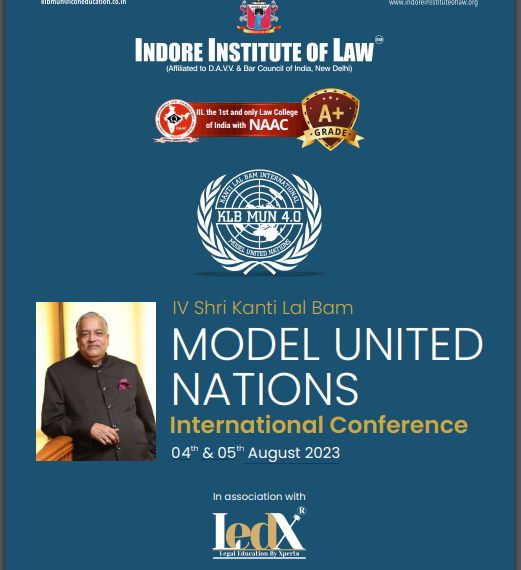 Call for Papers!  4th Shri Kanti Lal Bam Model United Nations International Conference by IIL on Aug 4 to 5! Register by July 30!