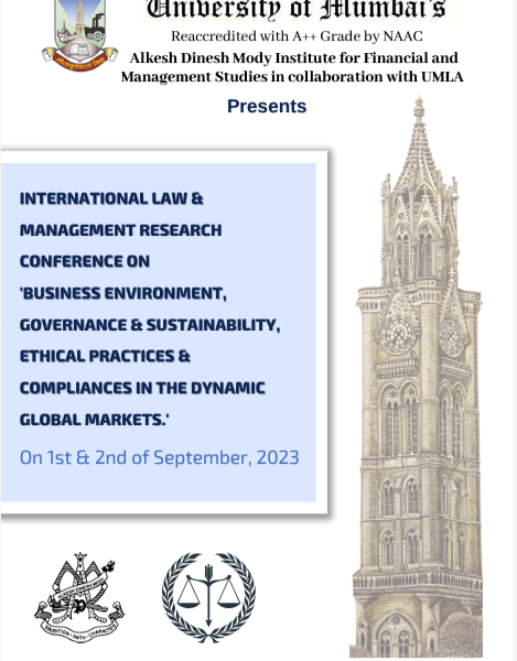 INTERNATIONAL LAW & MANAGEMENT RESEARCH CONFERENCE ON ‘BUSINESS ENVIRONMENT,GOVERNANCE & SUSTAINABILITY, ETHICAL PRACTICES COMPLIANCES IN THE DYNAMIC MARKETS!