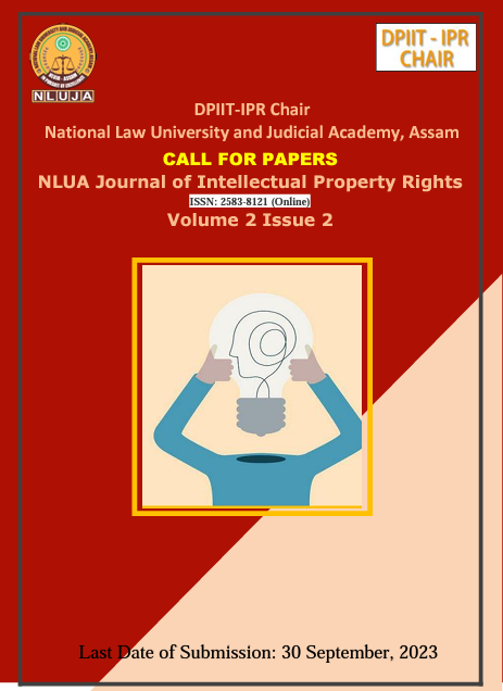 CALL FOR PAPERS! NLUA Journal of Intellectual Property Rights ISSN: 2583-8121 (Online) Volume 2 Issue 2!