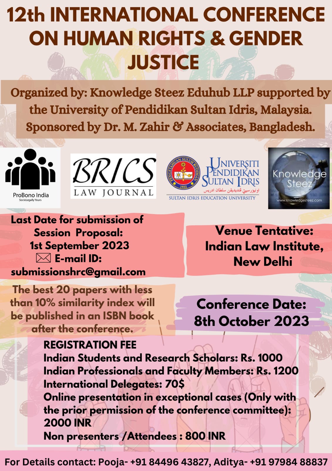 12TH INTERNATIONAL CONFERENCE ON HUMAN RIGHTS &GENDER JUSTICE BY: KNOWLEDGE STEEZ(8th October 2023)