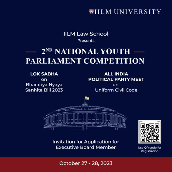  2nd National Youth Parliament Competition organised by IILM Law School, IILM University Gurugram