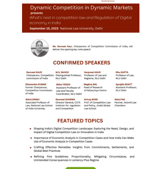 Conference on Dynamic Competition in Dynamic Markets! oragnized by NLUD in…