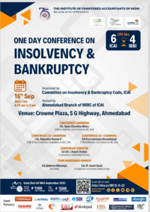 ONE DAY CONFERENCE ON INSOLVENCY AND BANKRUPTCY! 16th SEPTEMBER 2023!