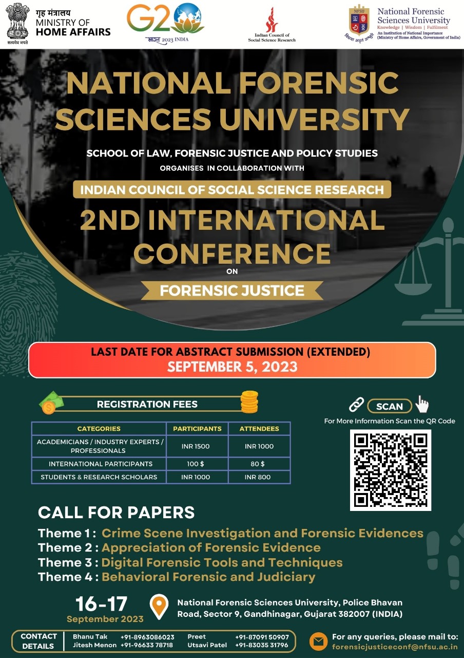 2nd International Conference on Forensic Justice, SLFJPS, National