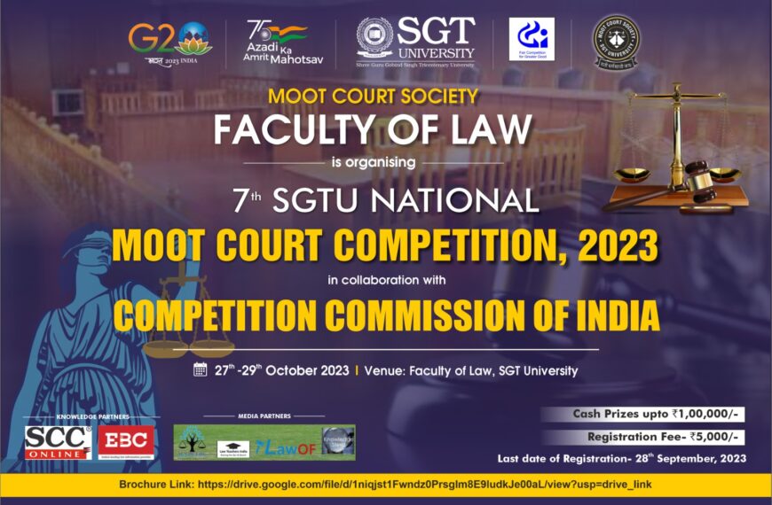 7th SGTU National Moot Court Competition, 2023